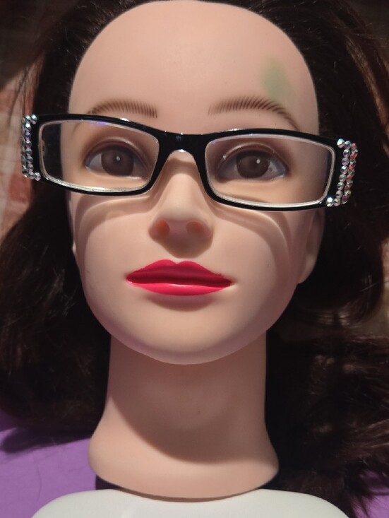Black Women\'s Fashion Glasses with Rhinestone Temples